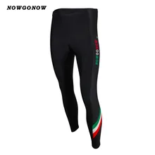 Новые мужские задействуя одежда длинные брюки велосипед носить брюки черный Италия эластичность с гель площадку на открытом воздухе Спорт горная дорога nowgonow