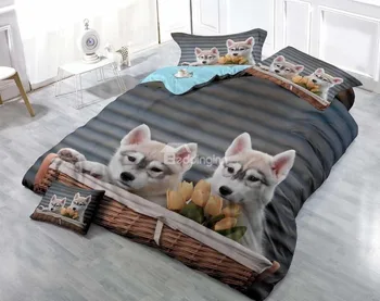 

3D Husky Puppies Printed Luxury Bedding Sets/Duvet Covers