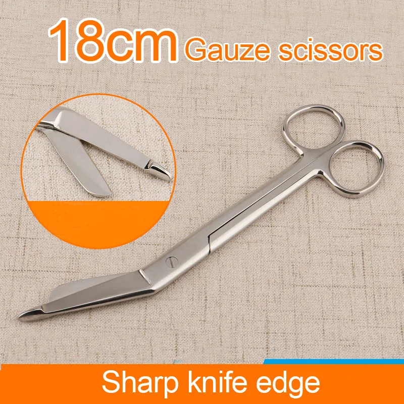 High-quality stainless steel bandage scissors gauze scissors accessories scissors 14cm 18cm surgical tools quality assurance 2