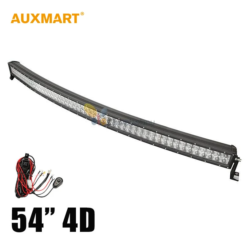 

Auxmart 4D LED Bar 54" 520w Spot Flood Combo LED Light Bar Offroad For Jeep Ford 4x4 SUV 4WD Truck Trailer Camper 12V 24V Van