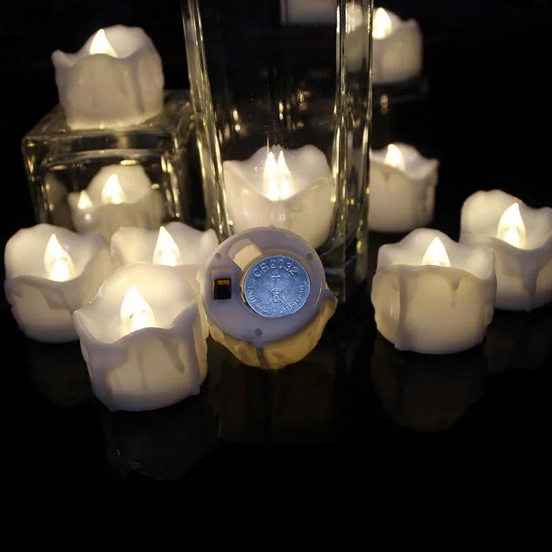 36 pcs White Led Tea Light Flameless Battery Candles Wedding Party Romantic