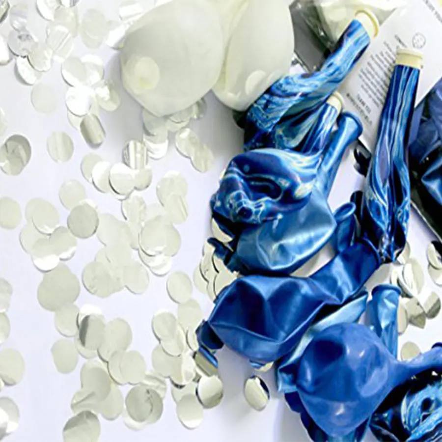 Голубые конфетти воздушные шары букет белый прозрачный смешанный цвет баллон украшение день рождения Globos Cumpleanos Infantiles