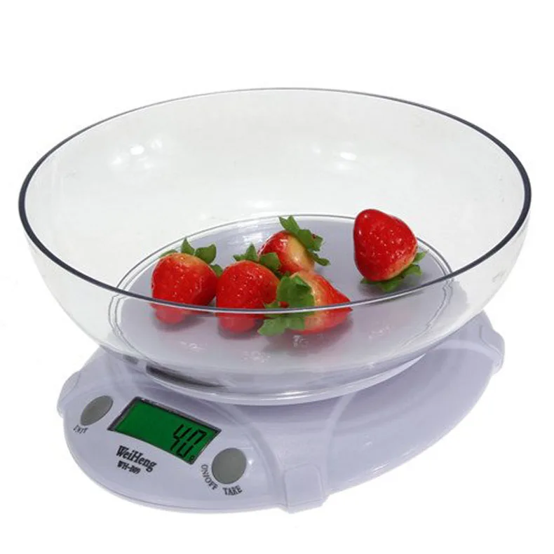 7 KG 1G Digital Electronic Scale Kitchen Home House Food Balance Weight With Bowl LED Backlight