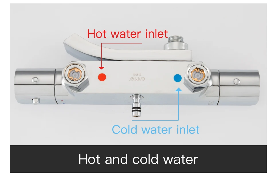 GAPPO термостатический набор сантехники душевой набор ливневый смеситель горячий и холодный черный смеситель для ванны термостатический душевой смеситель