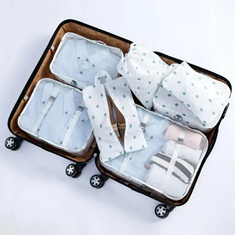 Новинка, Корейская дорожная сумка, водонепроницаемый, пылезащитный, многофункциональный, утолщенный чемодан, содержит 6 комплектов, сумки для путешествий, большая сумка для хранения - Цвет: 6