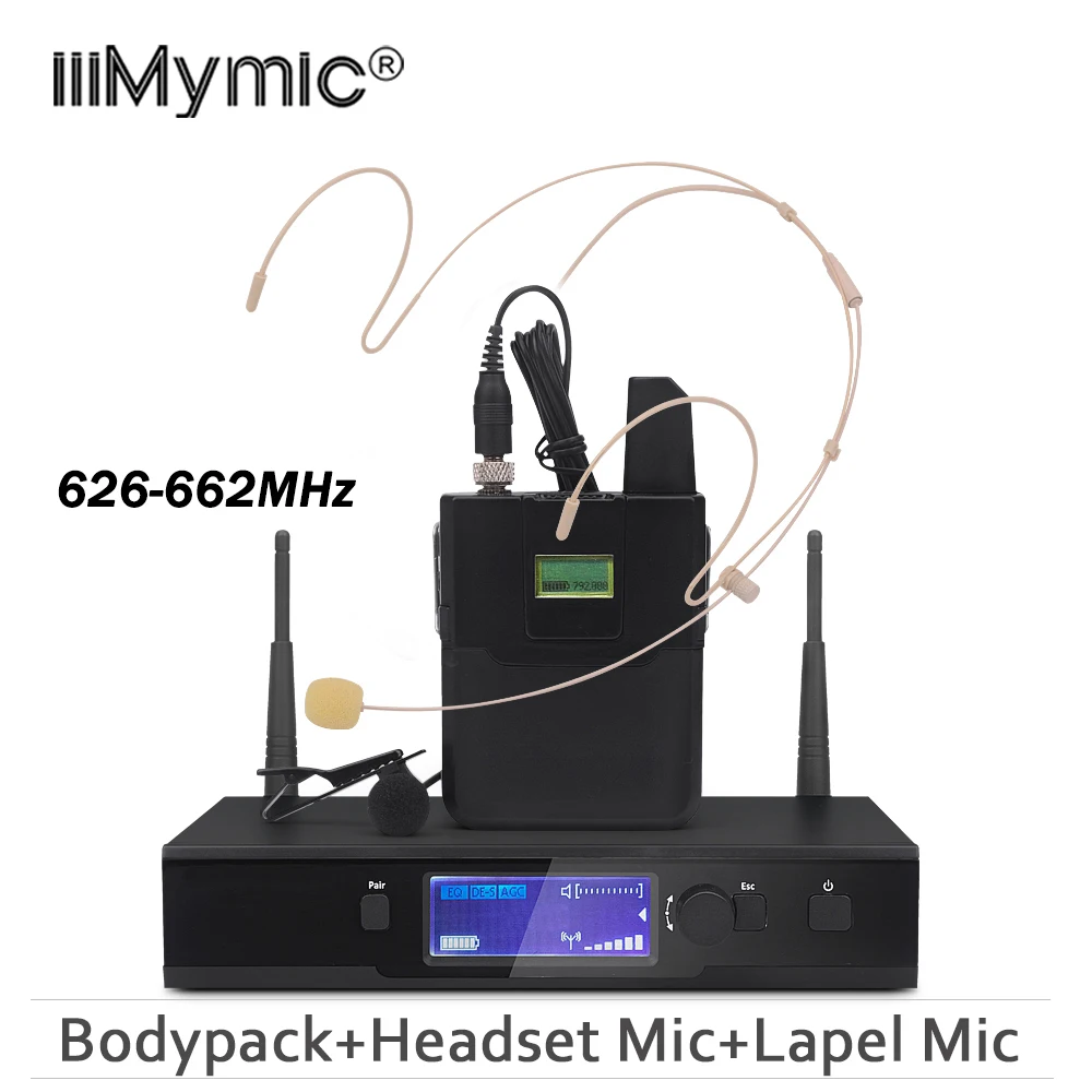 

UHF True Diversity Wireless Microphone System EW D1 with Rechargeable Bodypack Transmitter Perfect Sound for Stage DJ Show