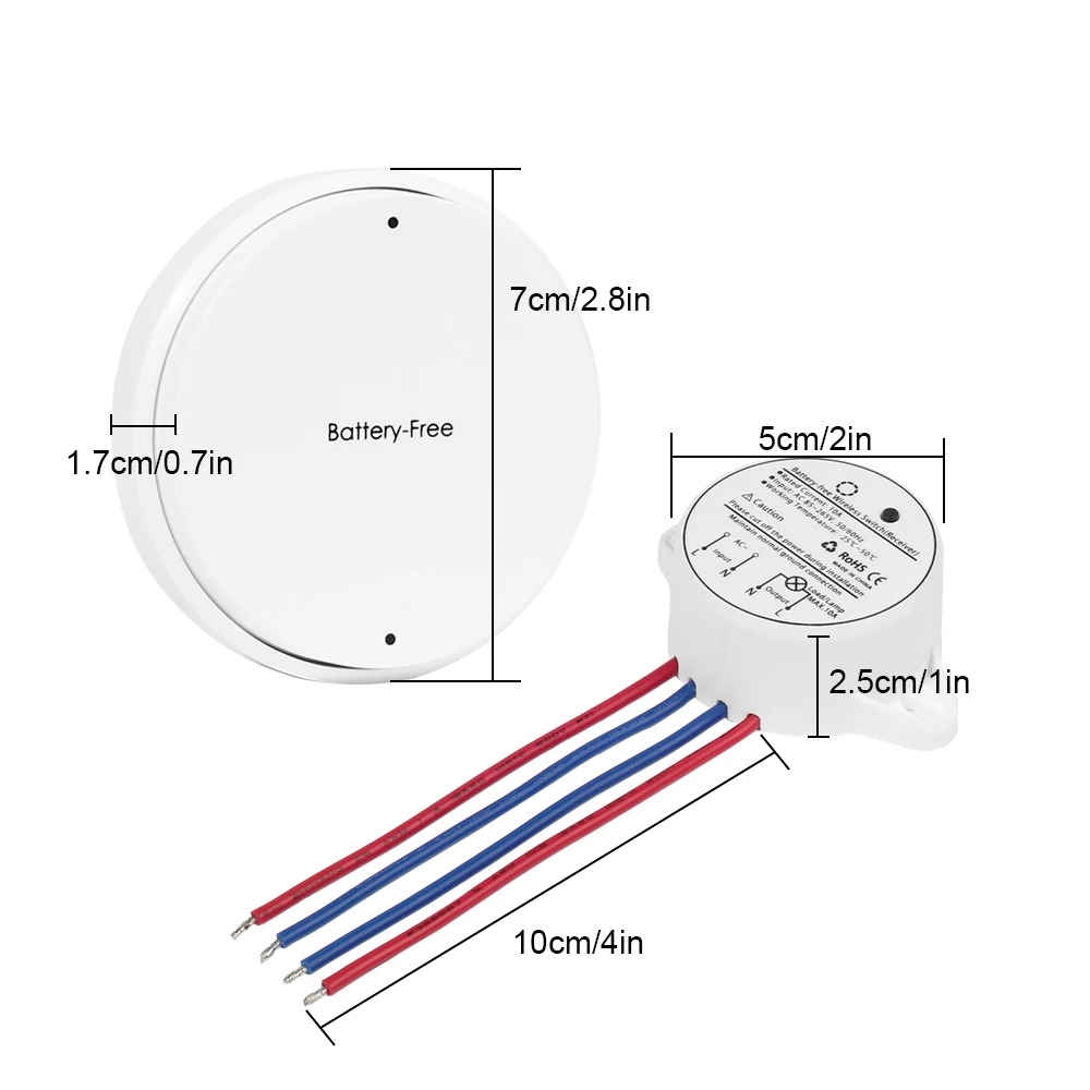 Стандартный 1 комплект 1 способ беспроводной RF светильник управления автономным питанием от батареи настенный выключатель Домашний Светильник ing контроль AC85-220V