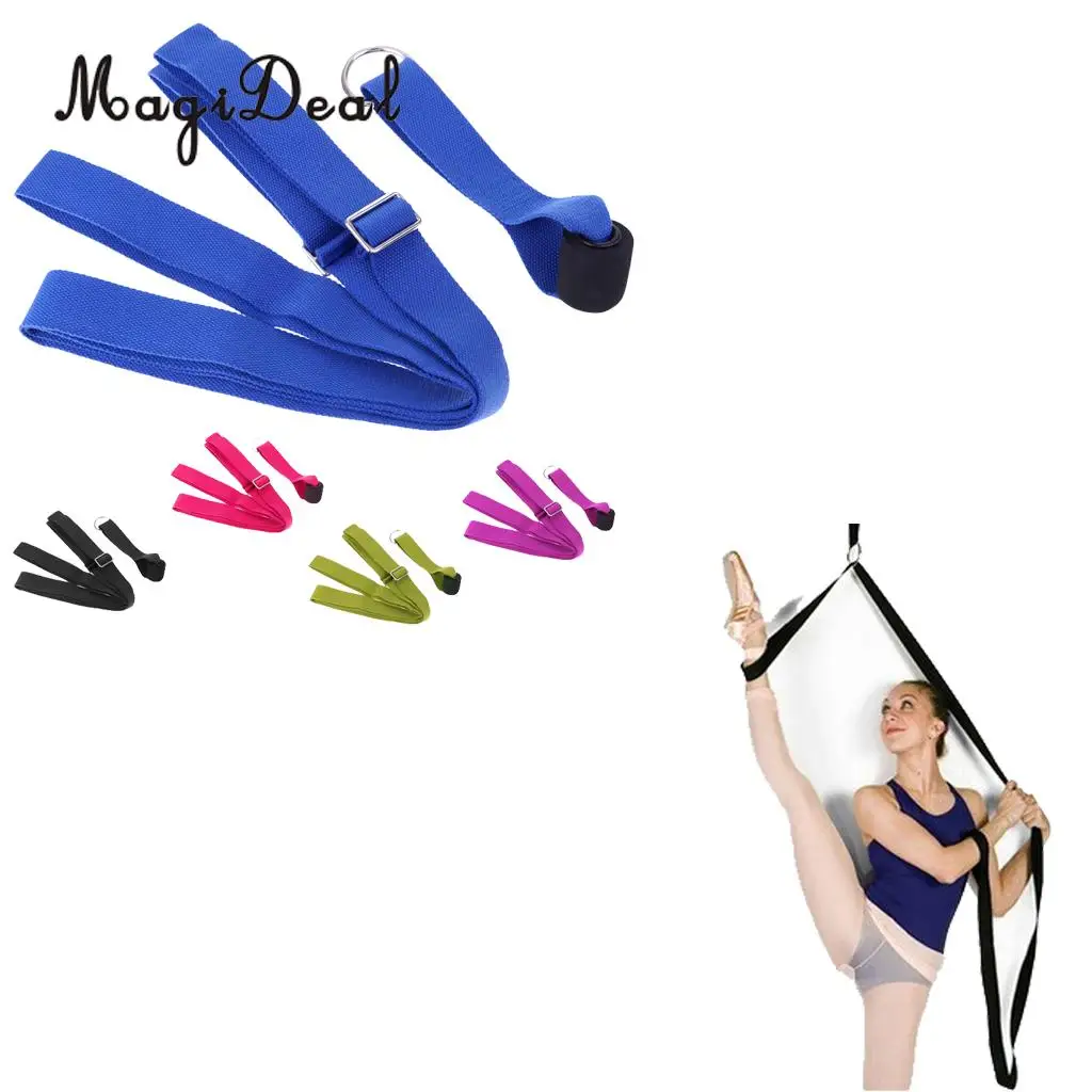 MagiDeal Adjust Yoga Ballet Dance Leg Stretcher Door Band Foot Fitness Belt Easy Install Door Flexibility Stretching Leg Strap