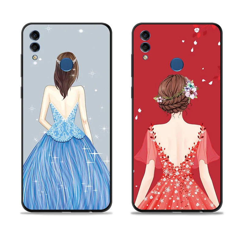 Чехлы для телефонов Huawei Honor 8X чехлы с мультяшным рисунком прозрачный чехол мягкий