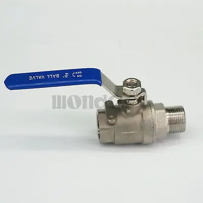 

3/4" BSP Female to Male 304 Stainless Steel 2-Piece Ball Valve Full Port water steam 358 PSI
