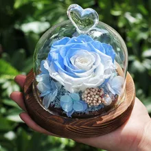 Навсегда Роза цветок праздничный консервированный бессмертный свежая роза в стекле креативный подарок Флорес artificiales