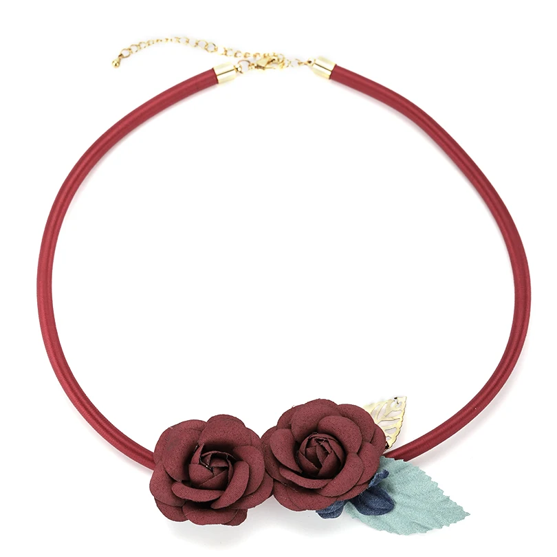 

G.YCX Fashion Red Black Rose Flower Punk Velvet Choker Necklaces for Women Vintage Delicate Collar Jewelry Choker Girls Jewelry