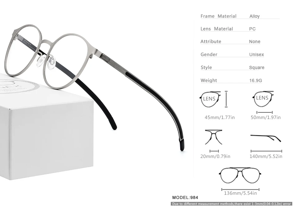 FONEX, титановый сплав, оптическая оправа для очков, женские ультралегкие круглые очки по рецепту, очки для близорукости, мужские очки без винтов, 984