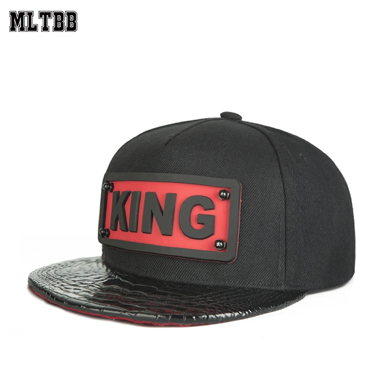 MLTBB, крутая бейсбольная кепка с надписью King, мужская, женская, хип-хоп кепка с резиновыми буквами, кожаная кепка, мужская бейсбольная кепка, регулируемая шапка унисекс