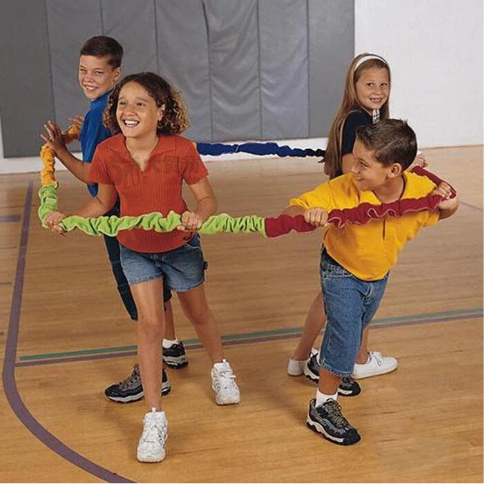 

Team Cooperation Work Develop Outdoor Sport Toy Elasticity Rope Circle Southeast northwest Running Push Game Sensory Integration