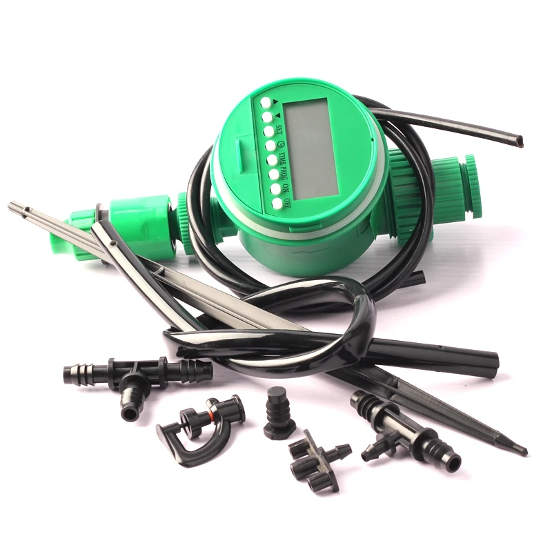 

A Set Garden Irrigation Kit Hose Holder and G-Type Micro Nozzle Connect to 8/11mm Hose