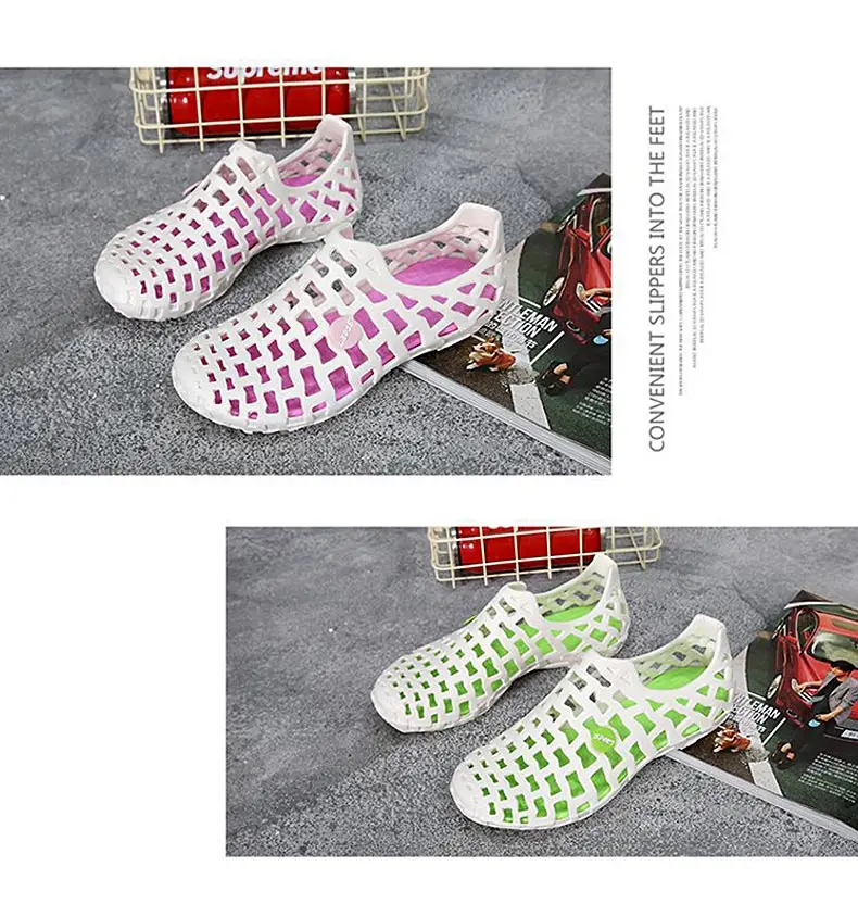 1 (45)Hollow Wading Shoes Breathable Aqua Shoes Beach Sandals Adult Slippers Sport Upstream Shoes Women Diving Socks 