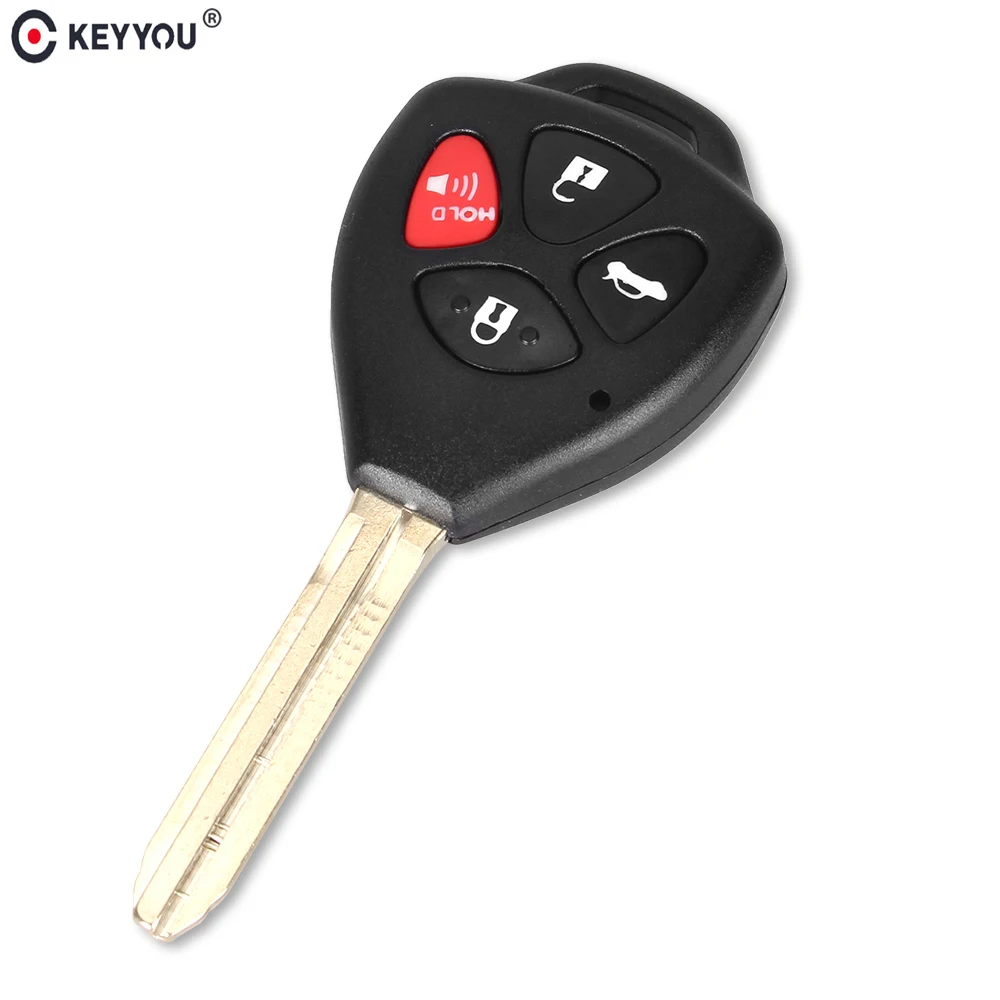 

KEYYOU 10x 4 Buttons Remote Car Key Shell Case Fob For Toyota Camry 2007 2008 2009 2010 Avalon Corolla Matrix RAV4 Venza Yaris