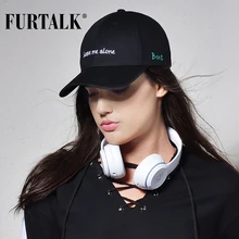 FURTALK чёрная кепка женская и мужская бейсболка женщин леиние кепки женские шапки шляпы для женщин