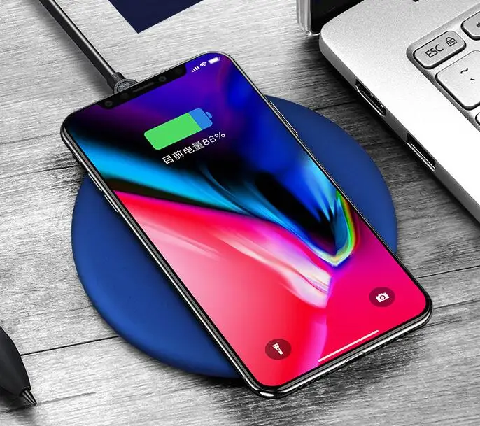 

Qi Wireless Charger Fast For iPhone 8 Plus X Wireless Charging Pad For Samsung S8 Note 8 QC Wirless Charger for smart Phone