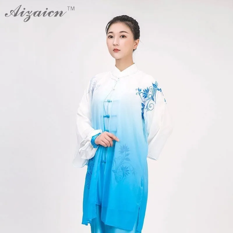 Традиционный китайский костюм кунг фу Taijiquan униформа тайцзи женская одежда с