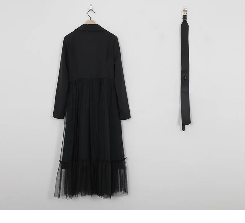 Осень-зима, женское сексуальное платье с высокой талией и сеткой, женское черное платье с длинным рукавом