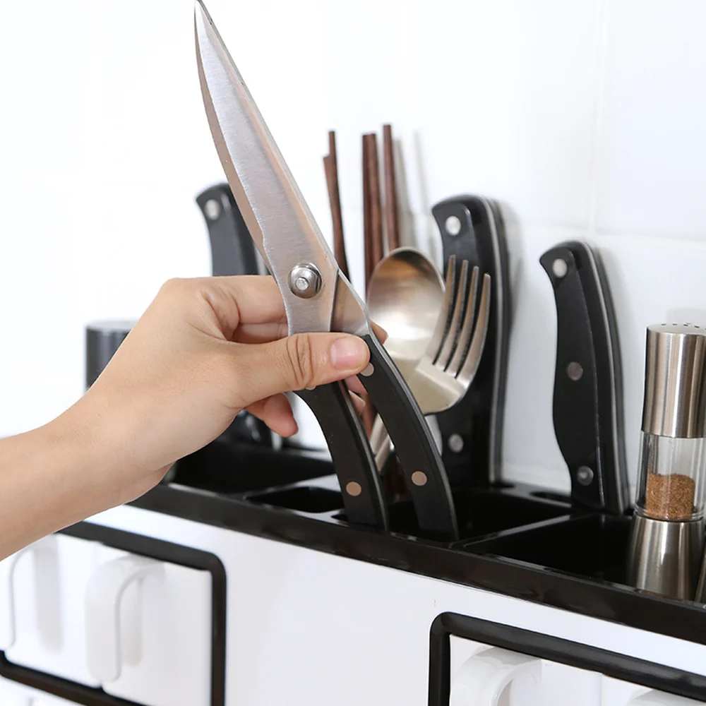  Seasoning racks knife rack kitchen multi-function punch free shelf kitchen wall-mounted seasoning b - 32908075494