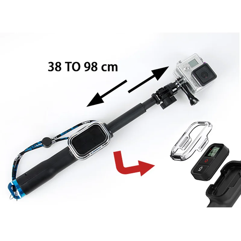 

Handheld Monopod Selfie Stick WIFI Remote Housing Pole Tripod monopod For Gopro Hero 6 5 3 4 Go pro 5s 4s 3 plus Sport Camera