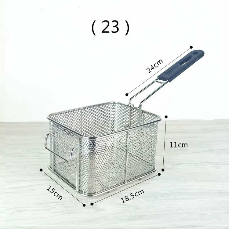 28 вариантов фритюрница из нержавеющей стали экран картофель фри рамки квадратный фильтр сетки зашифровать дуршлаг формы жарки корзины фритюрницы сетки