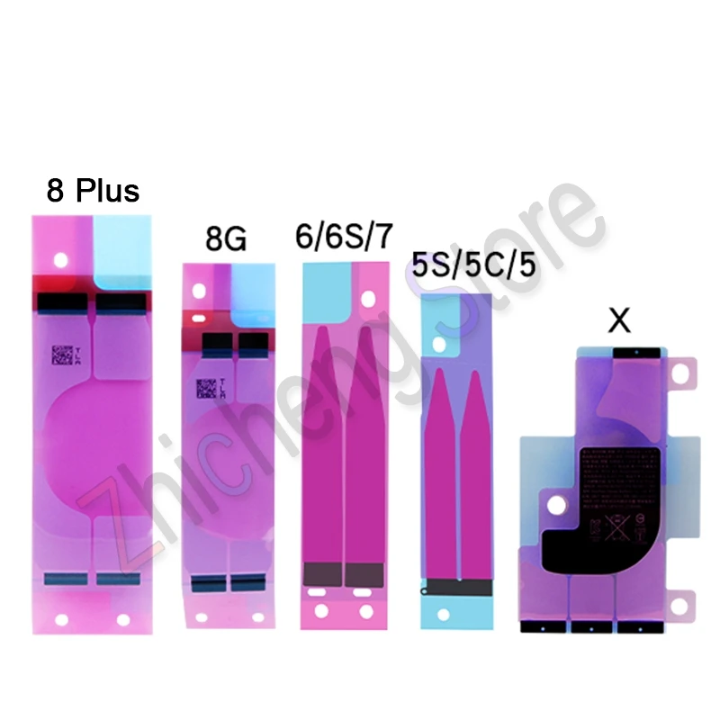 10 шт. для iPhone X 5S 5c 6 6s 7 8 Plus клейкая лента аккумулятора наклейки мобильных