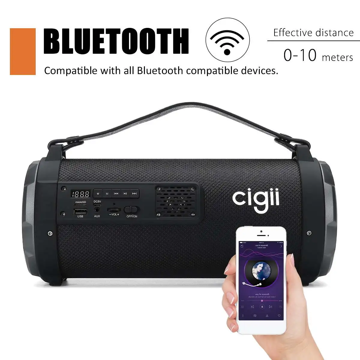 CIGII 4 ''сабвуфер портативный bluetooth динамик 360 объемный звук ПК динамик с RGB подсветкой AUX TF карта Открытый твитер динамик