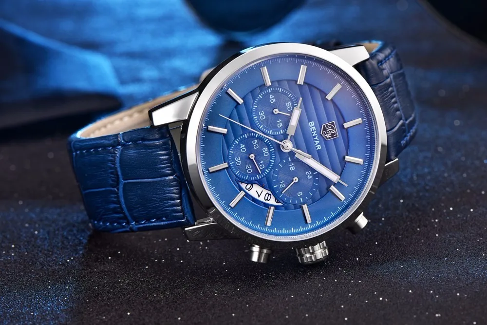 Элитный бренд Benyar для мужчин часы Полный сталь спортивные наручные часы для мужчин армия военная Униформа человек кварцевые наручные часы
