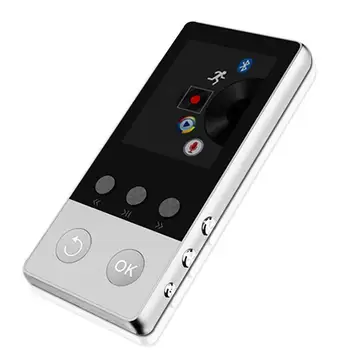 

Bluetooth Metal Mp3 Player Built-In 8G Hifi Lossless Music With Pedometer And Loud Speaker(silver)