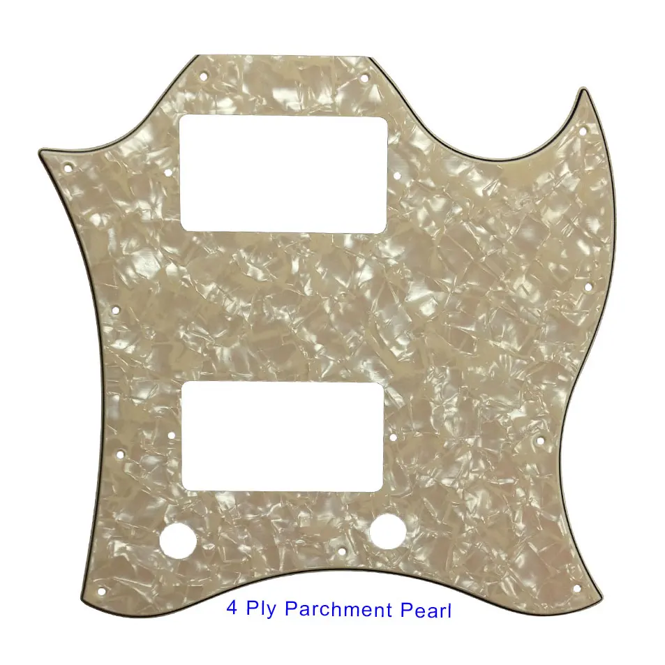 Pleroo гитарные Запчасти-для Gib standard SG Full Face Гитара Pickguard Route PAF Humbuckers Scratch Plate - Цвет: 4Ply Parchment Pearl