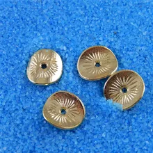 Wholesale 200pcs/lot Antique Gold Tone Alloy Round Beads Cap charms fashion Jewellry Finding for necklace bracelet 10*8*1mm