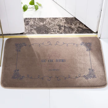 

Stylish Classical Bathroom Mat Super Soft Coral Cashmere Water Absorption Bathroom Door Mat Non Slip Bath Rugs Mats