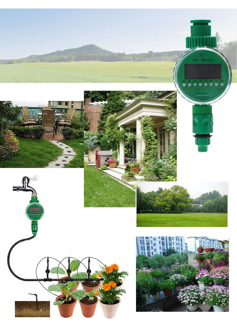 2017 Durable Electronic LCD Water Timer Automatic Garden Irrigation Program Sprinkler Control Timer - Garden  Irrigation Timer08