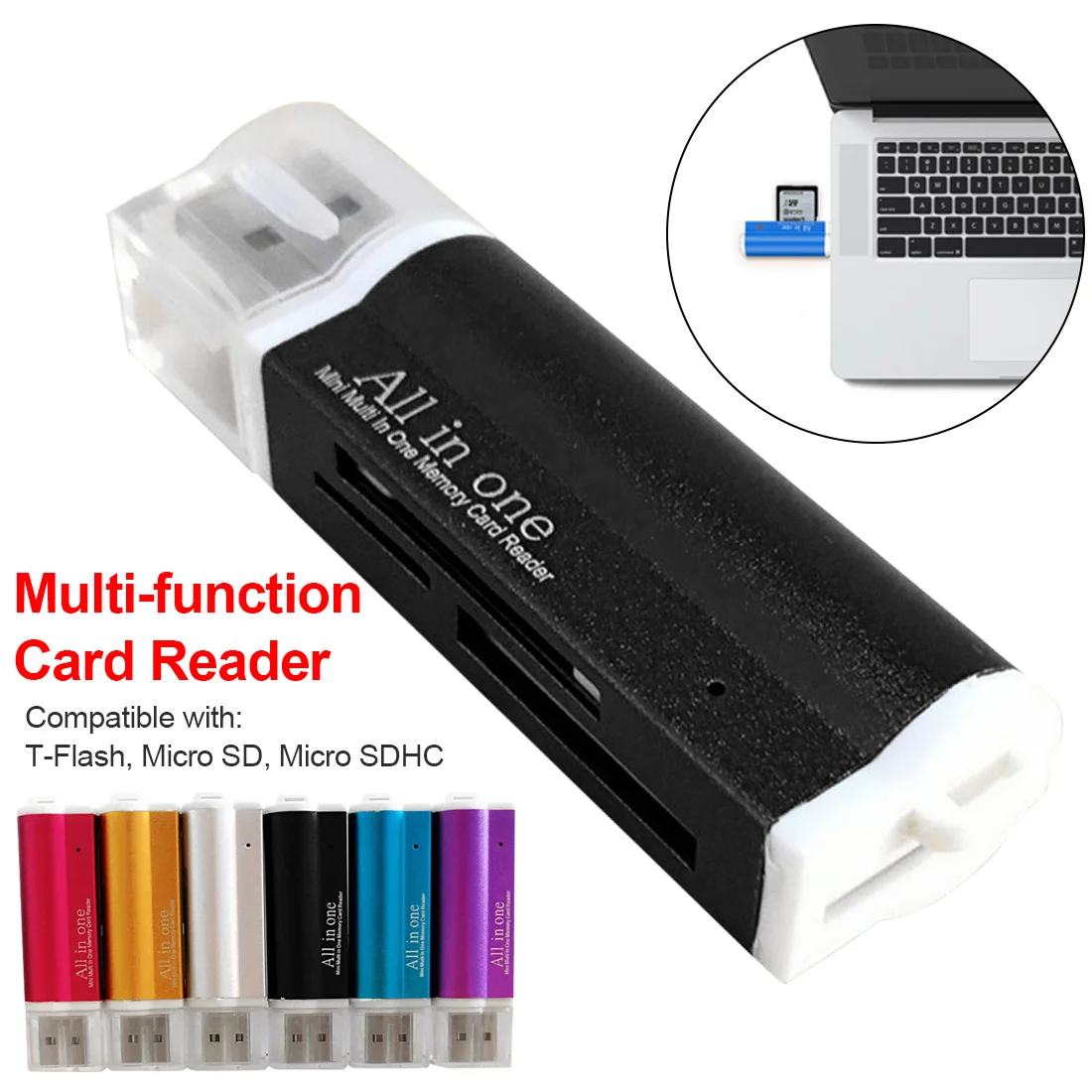 

Multi-function All in 1 USB 2.0 Multi Memory Card Reader for TF M2 MMC MS OTG Smart Adapter