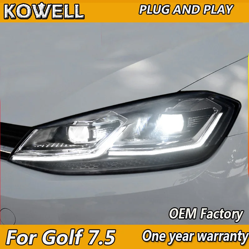 

Car Styling Head Lamp for VW Golf 7.5 Headlights MK7.5 LED Headlight with Dynamic 2013-2017 DRL H7 D2H Hid Bi Xenon Beam