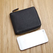 LANSPACE натуральная кожа мужской кошелек на молнии модный короткий кошелек Известный Бренд Кошельки Держатели