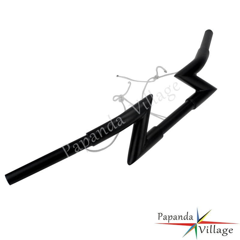 Papanda Мотоцикл Матовый Черный 1 &quotZ Bars руль Drag Bar на заказ для Harley Softail Dyna XL Sportster Chopper