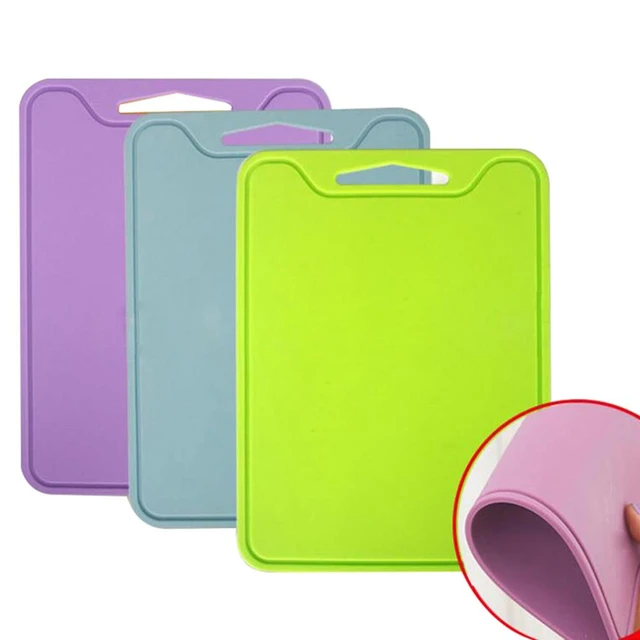 Liflicon Silicone Chopping Board 9.1x 7.1Non-slip Cutting Board Flexible  Tableware Mats for Fruit