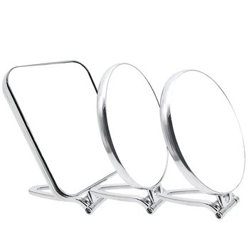 

Dolovemk Folding Handheld Makeup Mirror for Travel - 1x and 2x Magnifying,Double Sided Mirror with Box