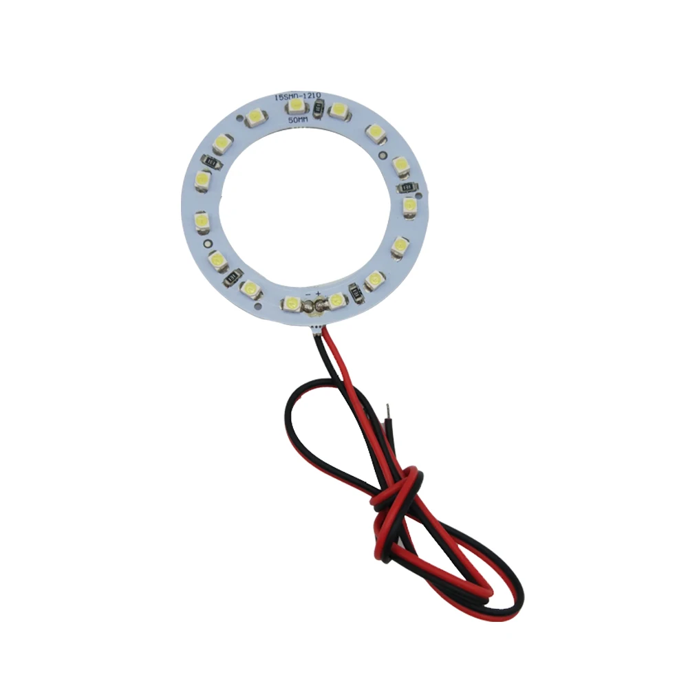 2 шт.(1 пара) Angel Eye 1210 15 SMD Автомобильные 50 мм светодиодные фары 3528 Halo Кольцо angel eyes автомобильное освещение angel eyes 5 см DC 12 В