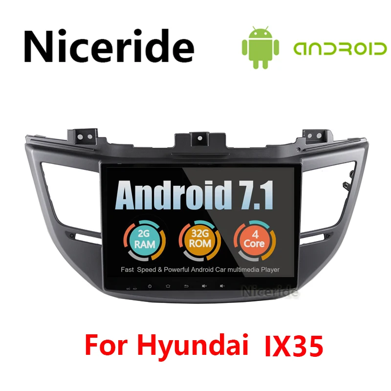 2G+32G Touch Screen 2 Din Car Dvd for Hyundai Tucson IX35 2015 2016 2017 Android 7.1 Multimedia