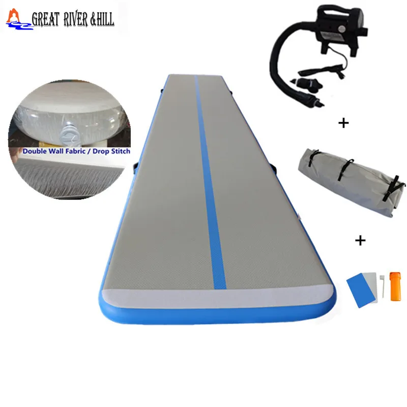 great river hill inflatable air track gymnastics mat 6mx1mx0.1m