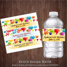 20 шт./партия, на заказ, воздушные шары, бутылки для воды, этикетки, обертка для конфет, для свадьбы, для дня рождения, для курицы, вечерние украшения