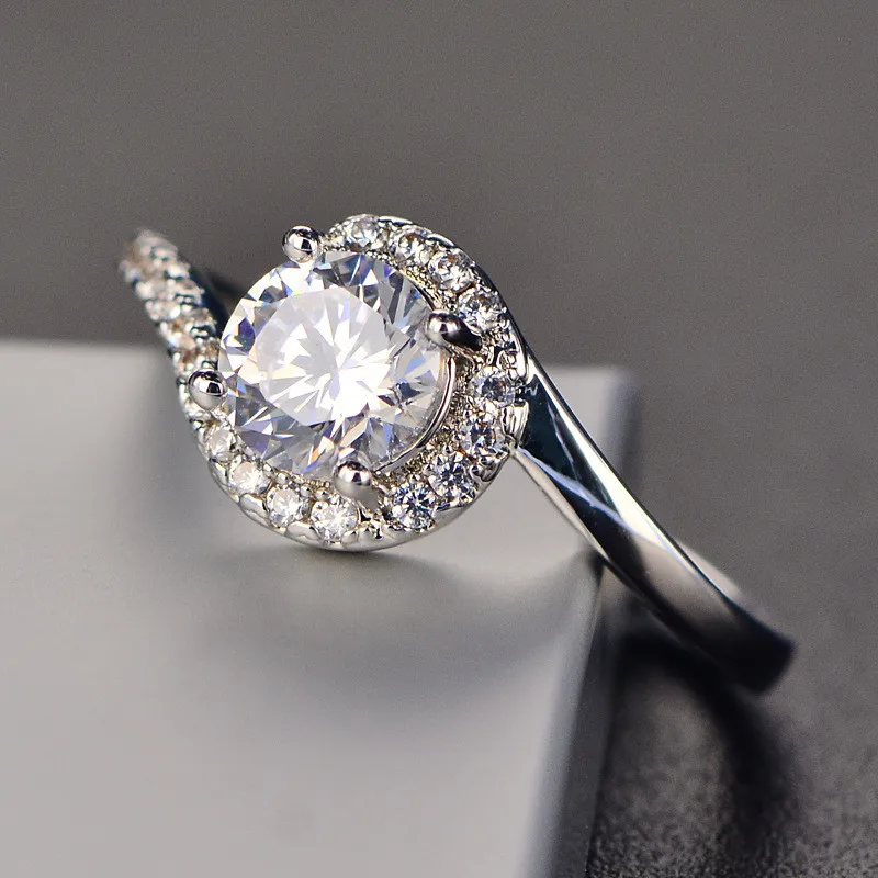 Unique Product Crystal 585 White Gold Color Vintage Anel Crown Ring Women Wedding Accessories Shine Crystal Jewelry Gift DR49 (12)