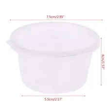 SFVEFVD 10 шт. 100 мл чашки для соуса с крышками одноразовые прозрачные круглые чаши для чашек чакни контейнер для хранения слизи коробка кухонный Органайзер