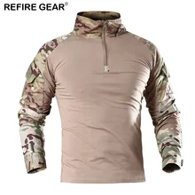 Refire gear, уличная камуфляжная футболка, мужская, с длинным рукавом, дышащая, для рыбалки, походная рубашка, для кемпинга, охоты, тактическая рубашка, 4 цвета